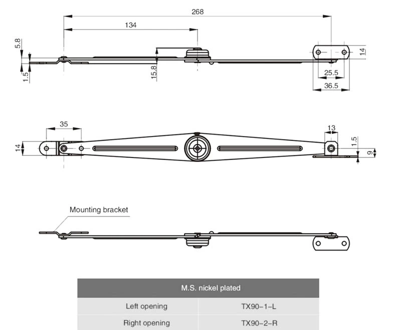 Cabinet Door Telescopic Cover Stay